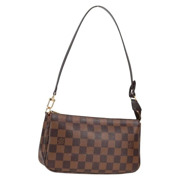 LOUIS VUITTON Damier Ebene Pochette Pouch New Model N41206 Auth 138951M - Picture 1 of 16